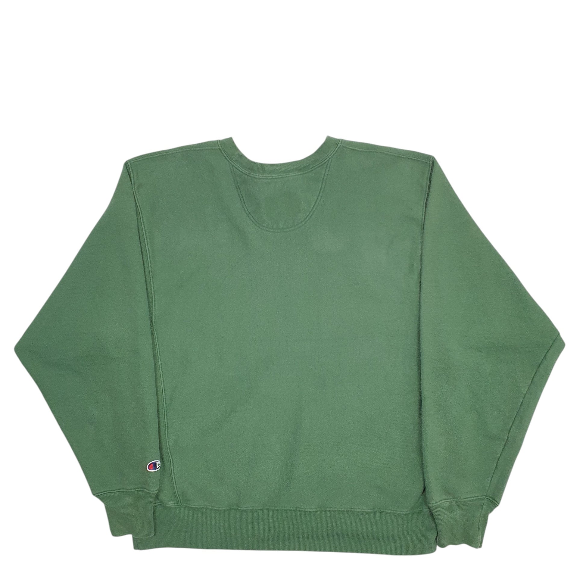 Mens Green Champion Reverse Weave Crewneck Jumper