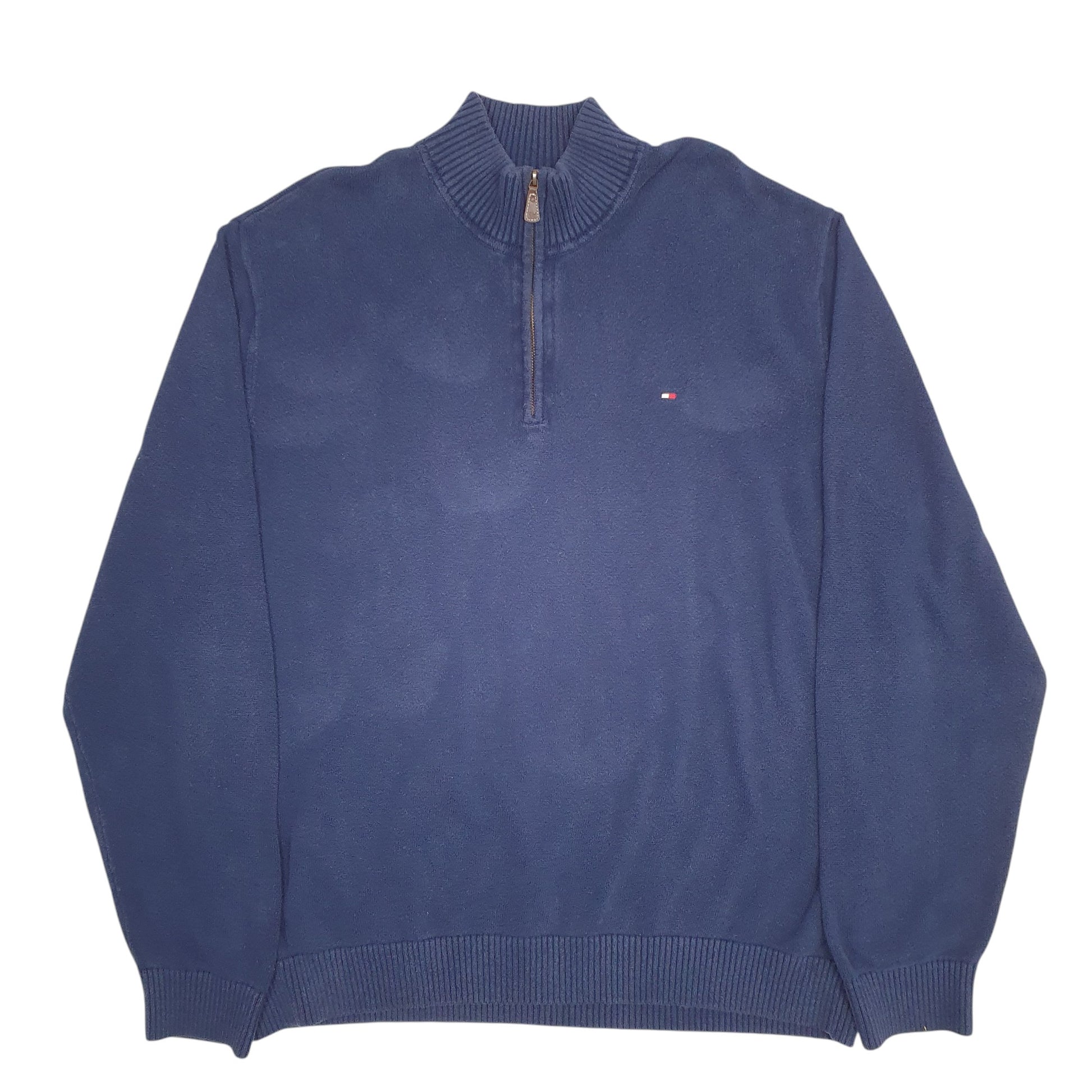 Mens Navy Tommy Hilfiger  Quarter Zip Jumper