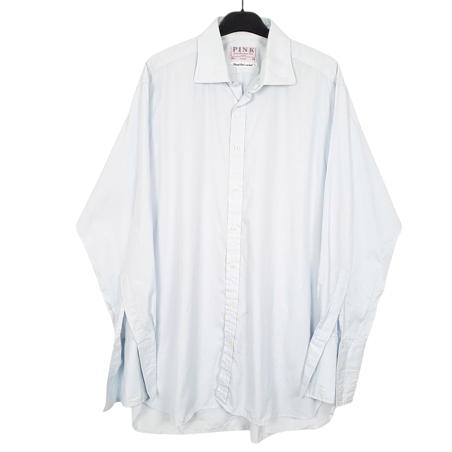 Mens Blue Pink London Long Sleeve Shirt