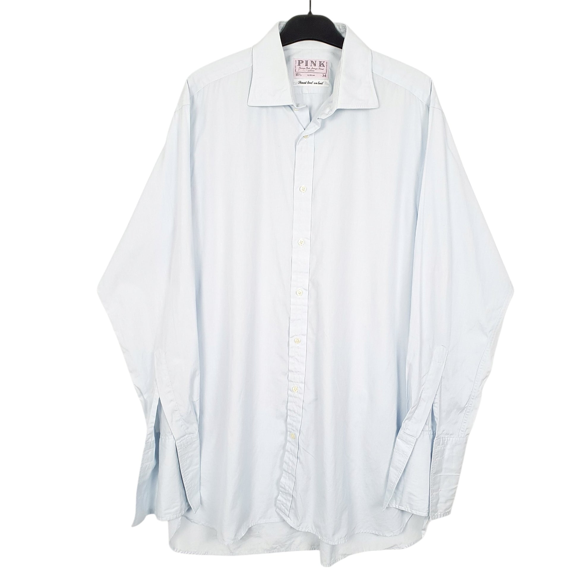 Mens Blue Pink London Long Sleeve Shirt