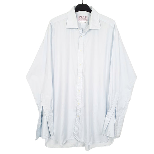 Mens Blue Pink London Long Sleeve Shirt