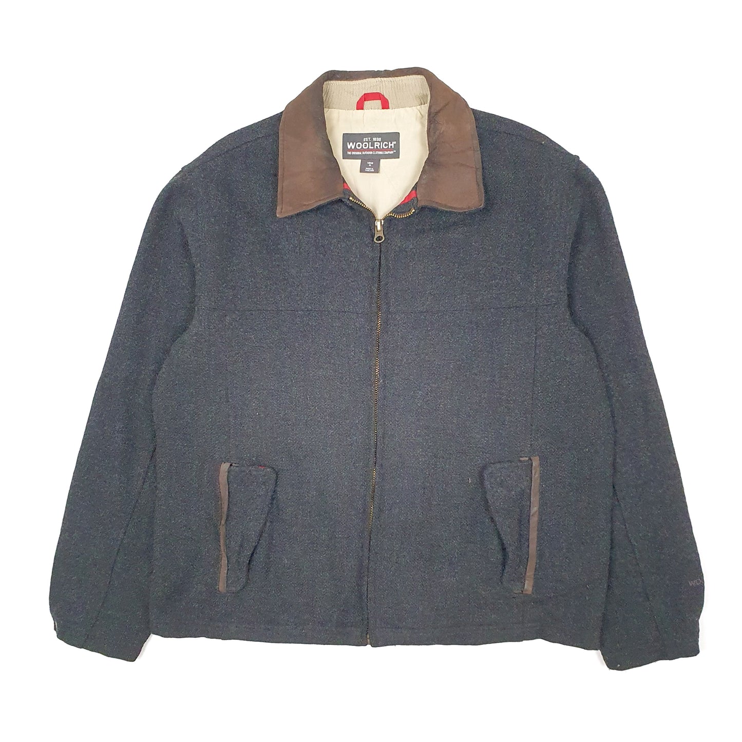 Mens Grey Woolrich Bomber  Coat