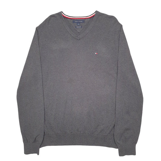 Mens Grey Tommy Hilfiger  Crewneck Jumper