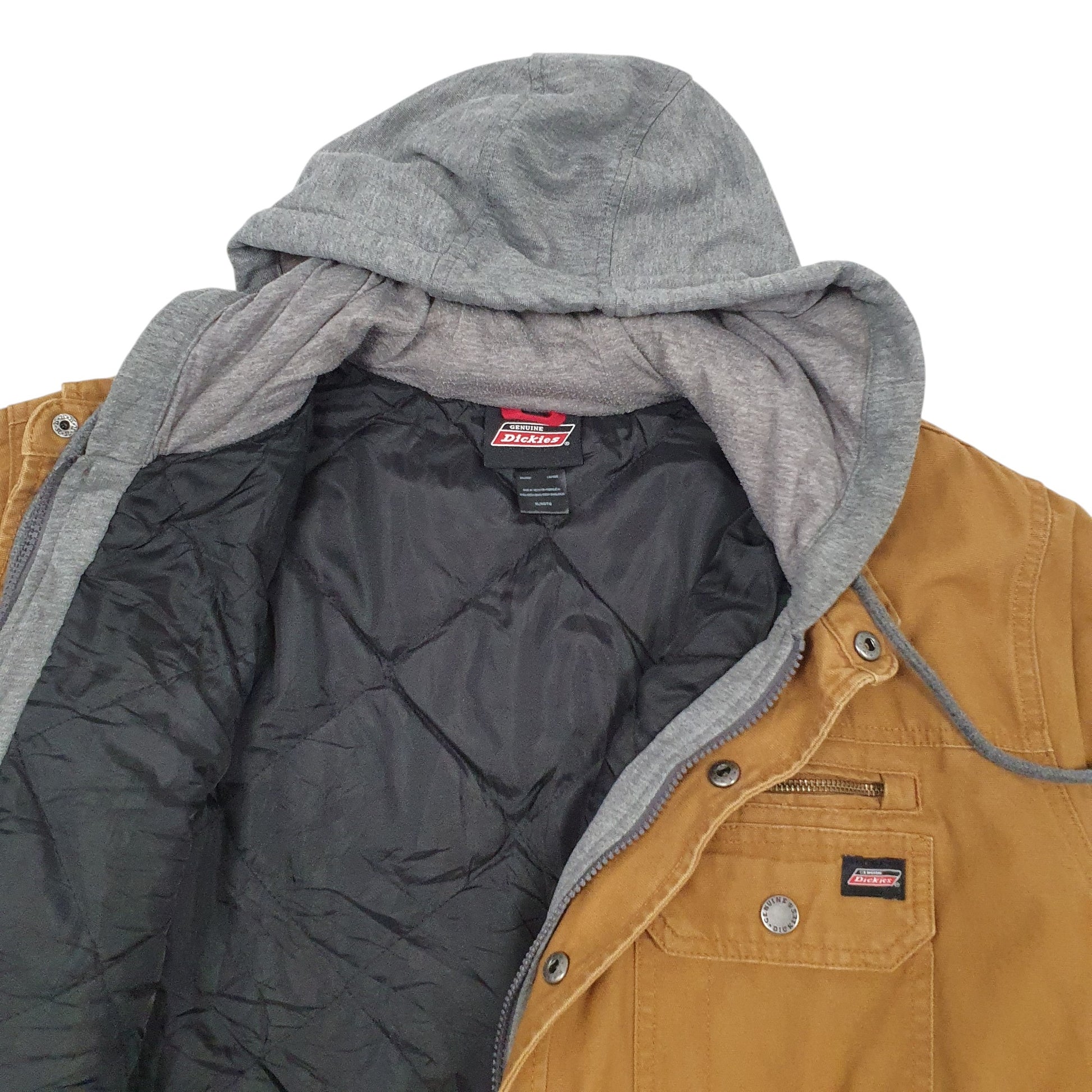 Mens Beige Dickies  Full Zip Coat