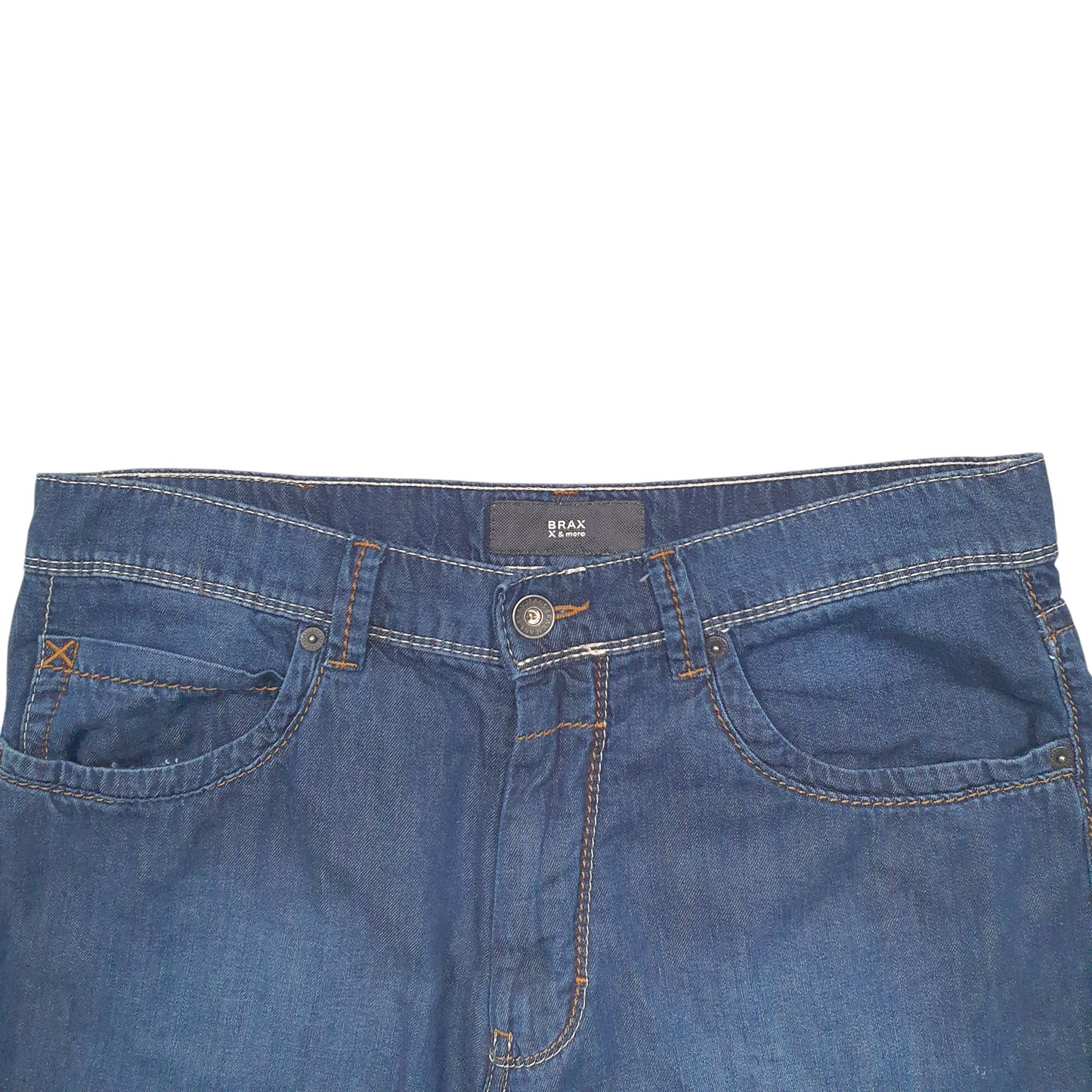 Mens Blue Brax  Denim Shorts