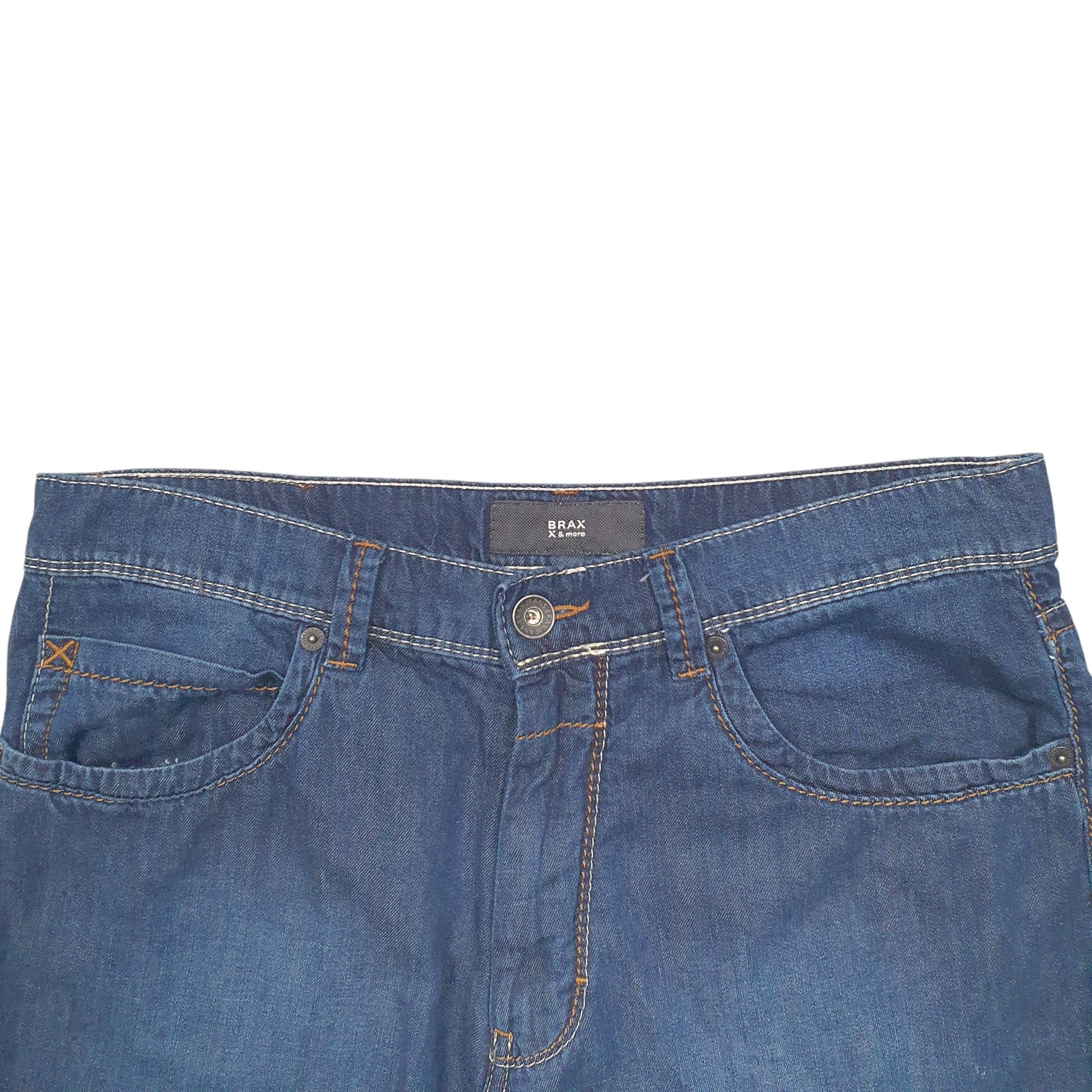 Mens Blue Brax  Denim Shorts