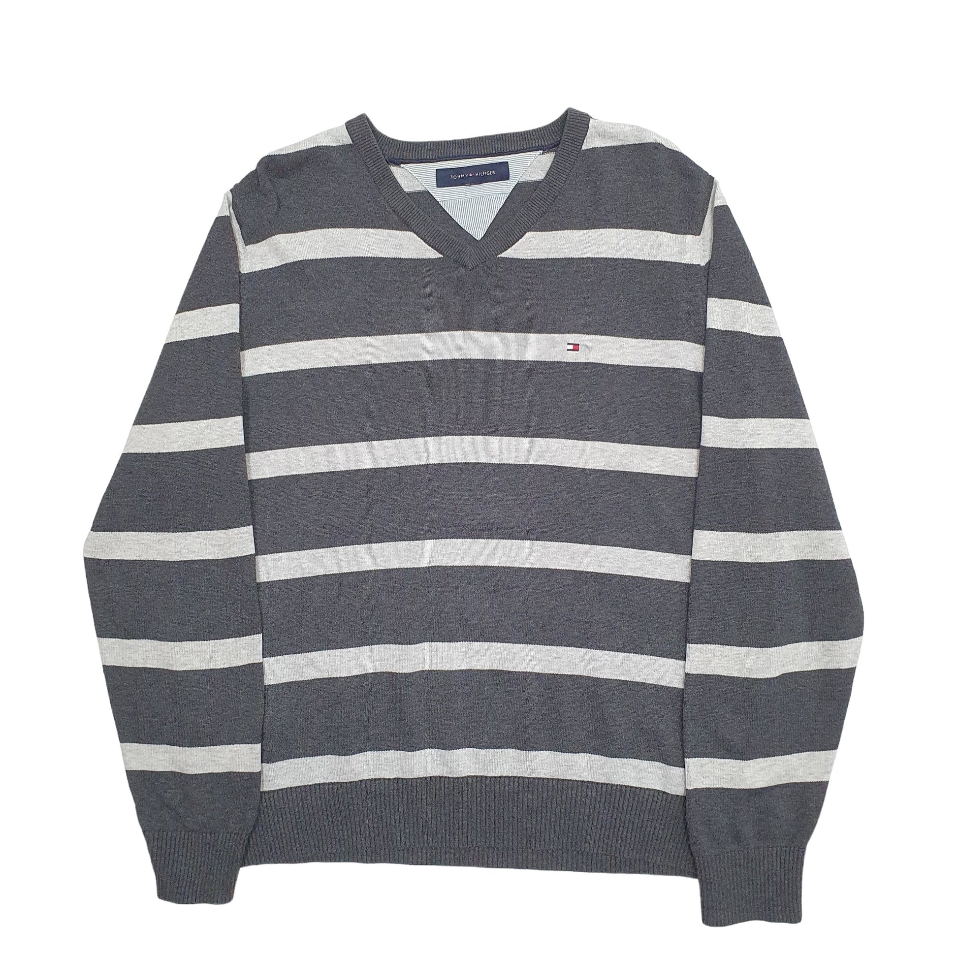 Mens Grey Tommy Hilfiger Knit Crewneck Jumper