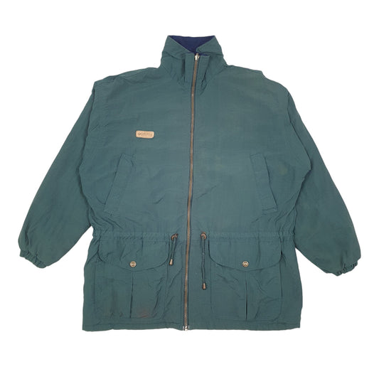 Mens Green Columbia Sportswear Company Vintage 90s Full Zip Coat