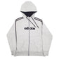 Mens Grey Adidas Spellout Full Zip Jumper