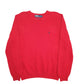 Mens Red Polo Ralph Lauren Knit Crewneck Jumper