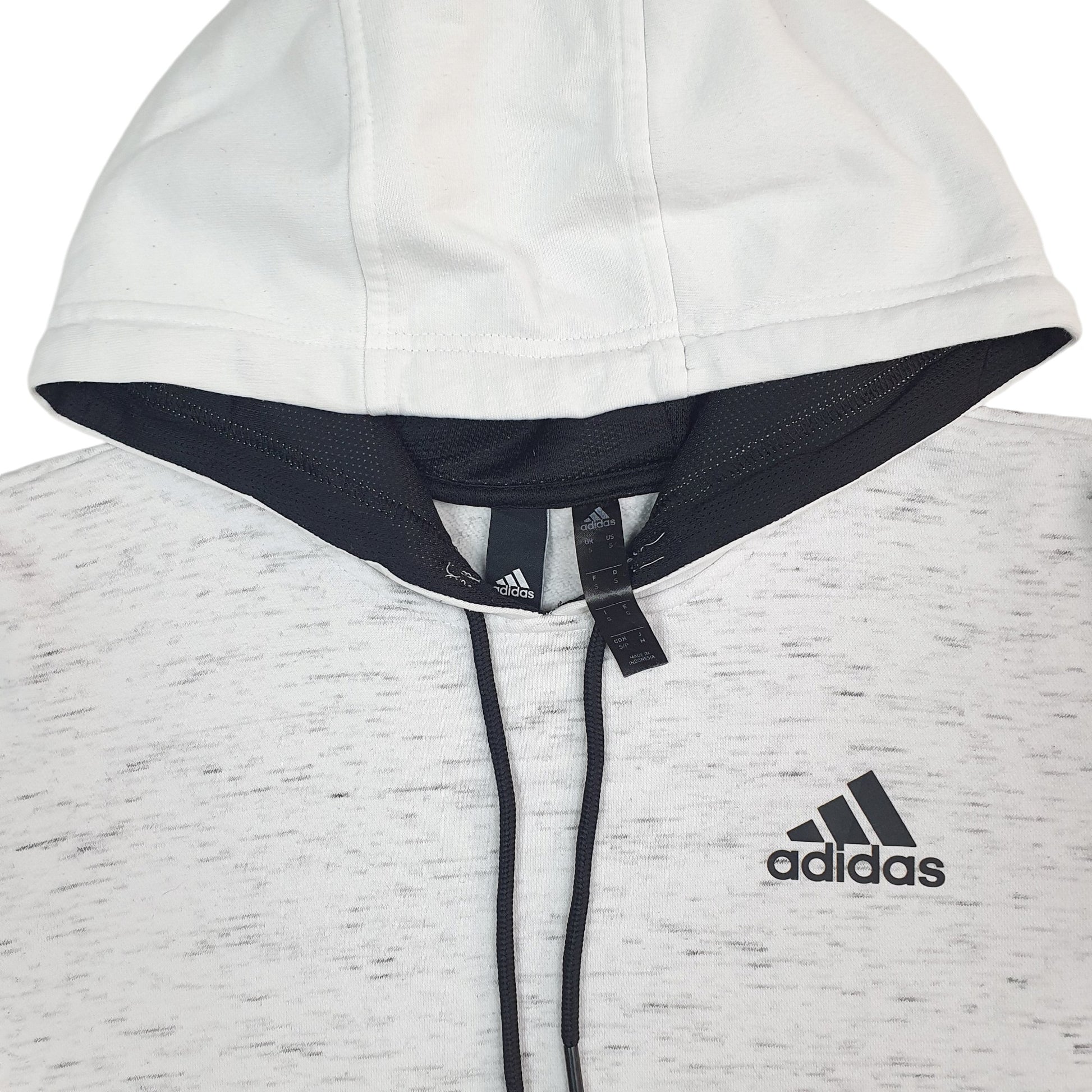 Mens White Adidas  Hoodie Jumper