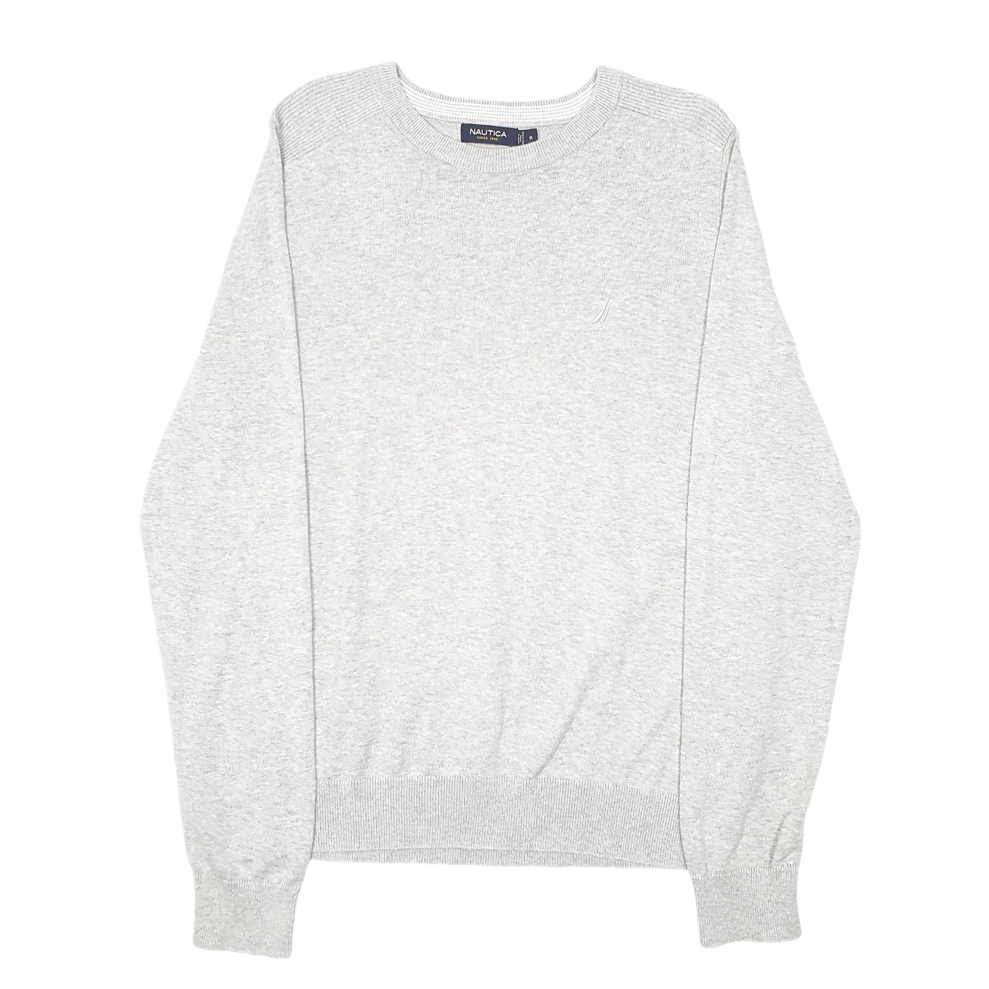 Mens Grey Nautica Knit Crewneck Jumper