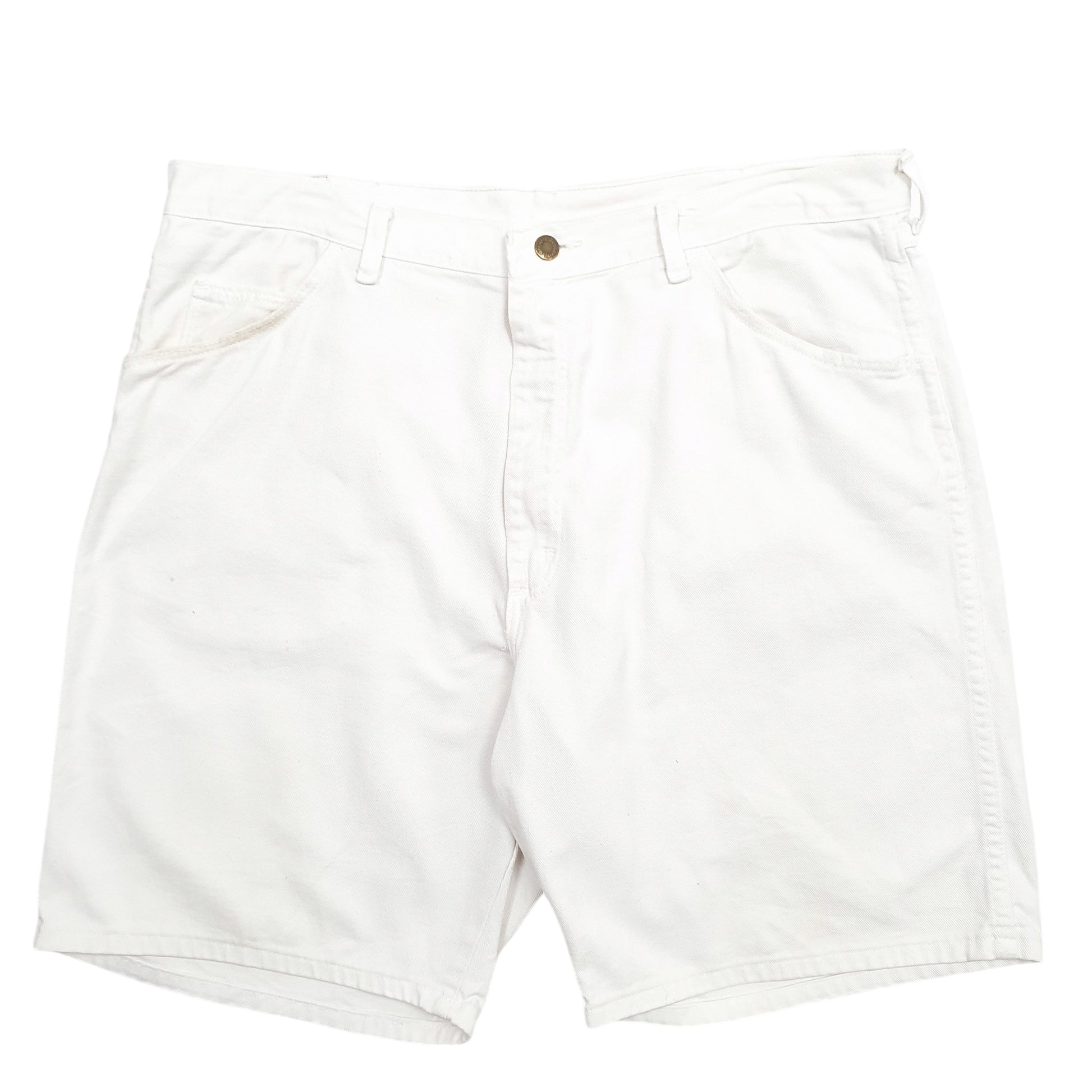 Mens White Wrangler Denim Jeans Jorts Denim Shorts