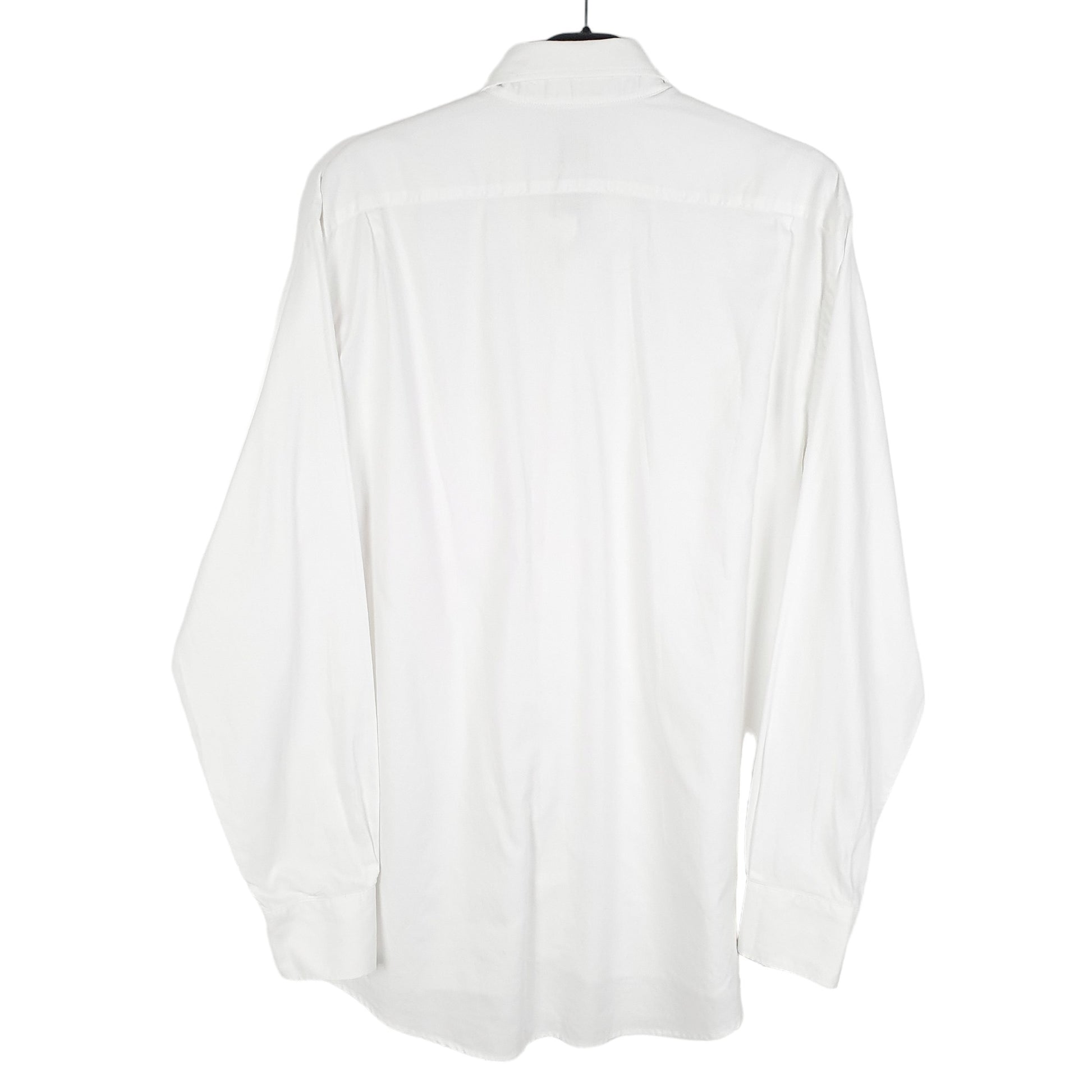 Mens White Lacoste  Long Sleeve Shirt