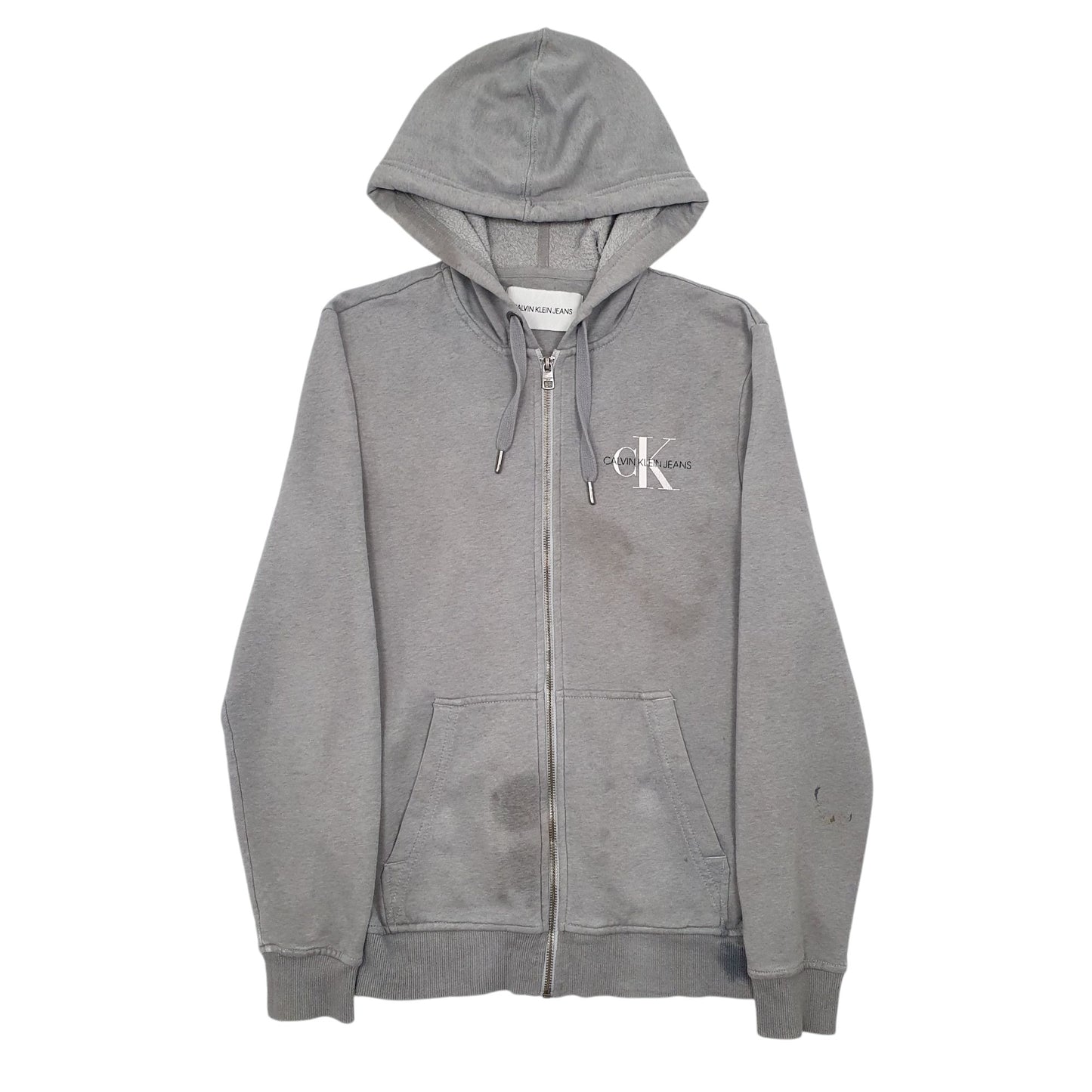 Mens Grey Calvin Klein Jeans  Full Zip Jumper