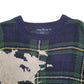 Mens Green Nautica Map Symbol World Crewneck Jumper