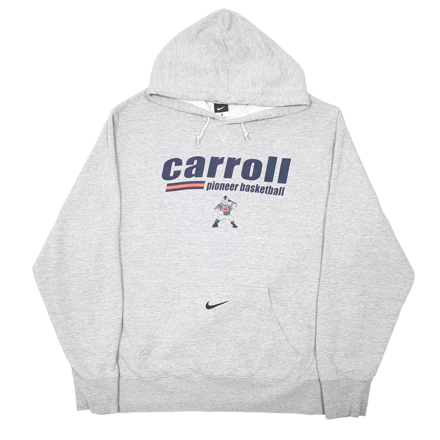 Mens Grey Nike Carroll Pioneer Basketball Hoodie Jumper