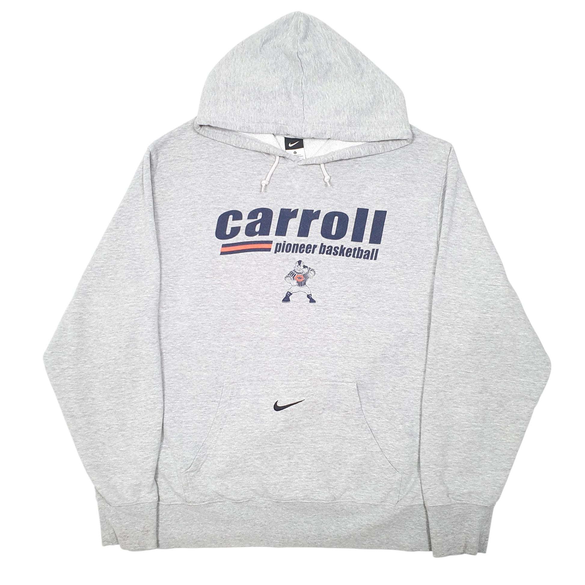 Mens Grey Nike Carroll Pioneer Basketball Hoodie Jumper