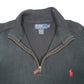 Mens Black Polo Ralph Lauren  Quarter Zip Jumper
