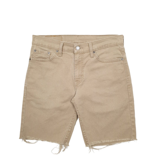 Mens Beige Levis Denim Jeans Jorts 511 Cut Off Denim Shorts