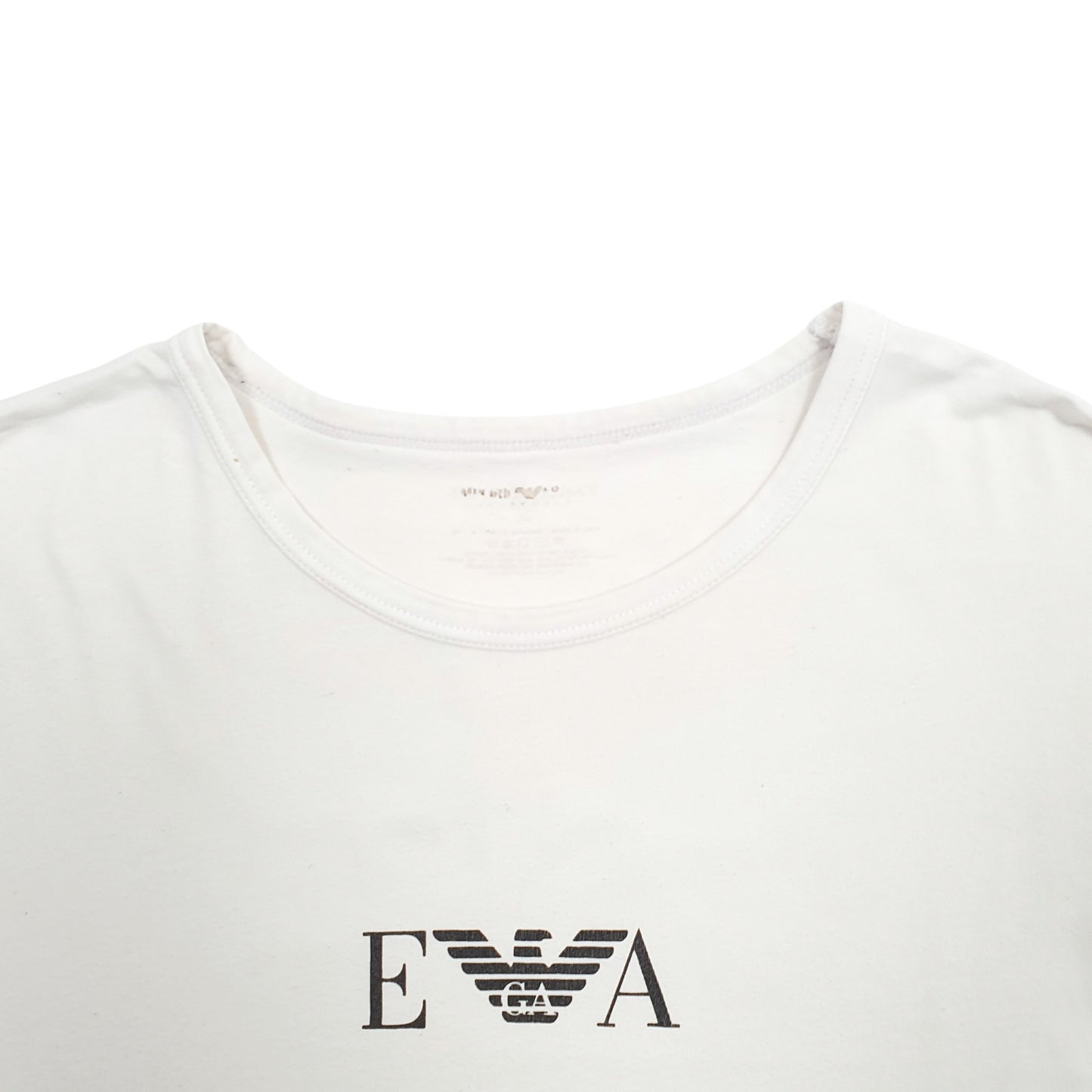 Mens White Emporio Armani  Short Sleeve T Shirt