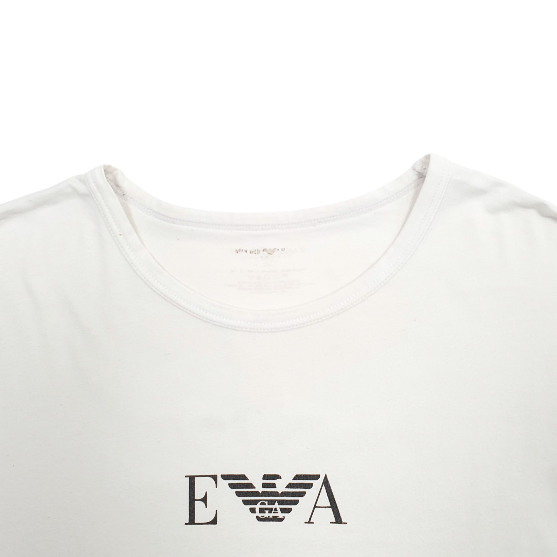 Mens White Emporio Armani  Short Sleeve T Shirt