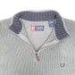 Mens Grey Chaps Knit Quarter Zip Jumper