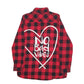 Mens Red Cool Cat  Long Sleeve Shirt