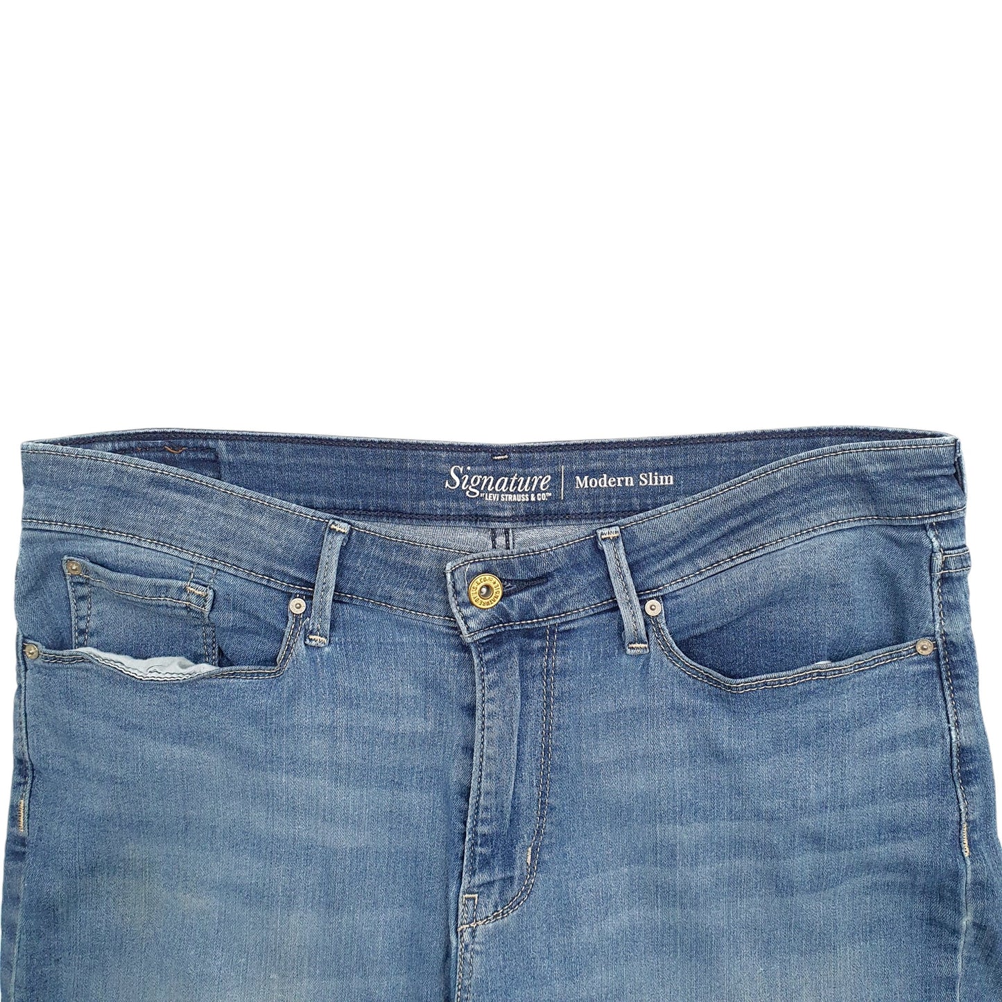 Womens Blue Levis Signature Modern JeansW34 L29