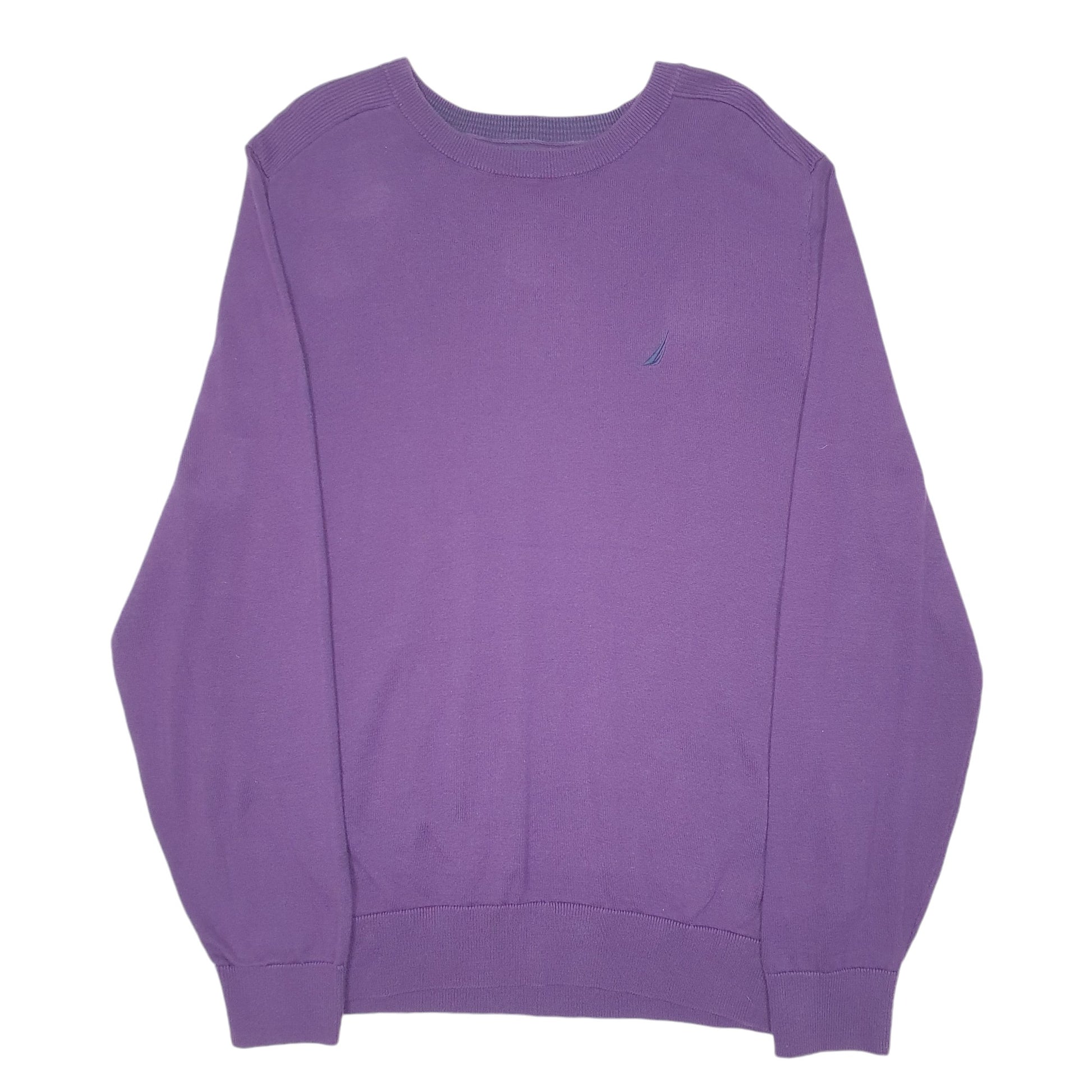 Mens Purple Nautica Knit Crewneck Jumper