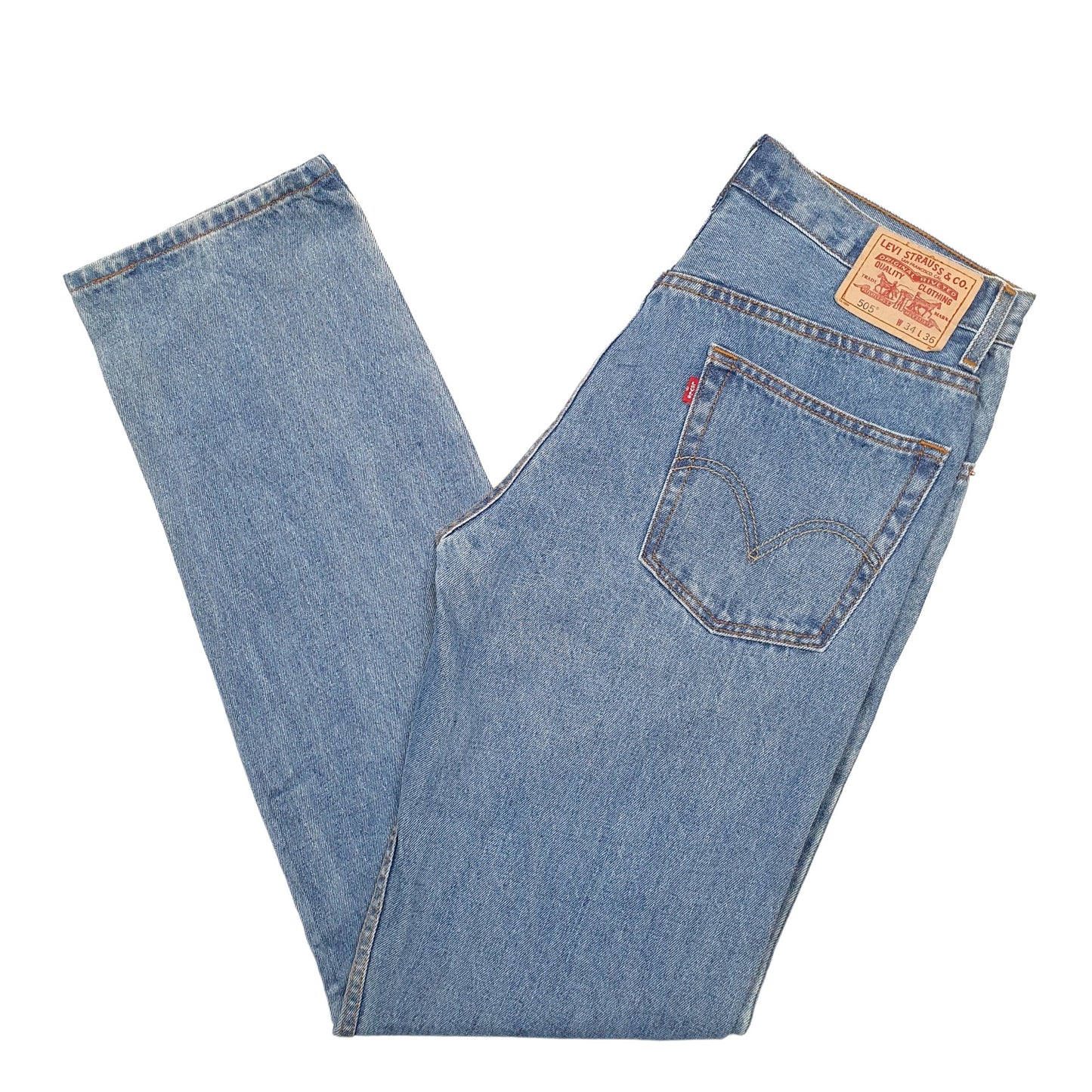 Mens Blue Levis  505 JeansW34 L36