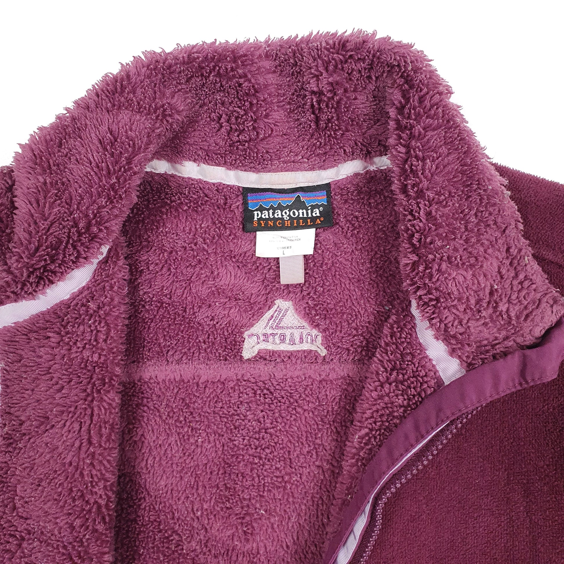 Womens Burgundy Patagonia Synchilla Windzone Full Zip Jumper
