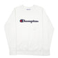 Mens Cream Champion Raglan Script Crewneck Jumper