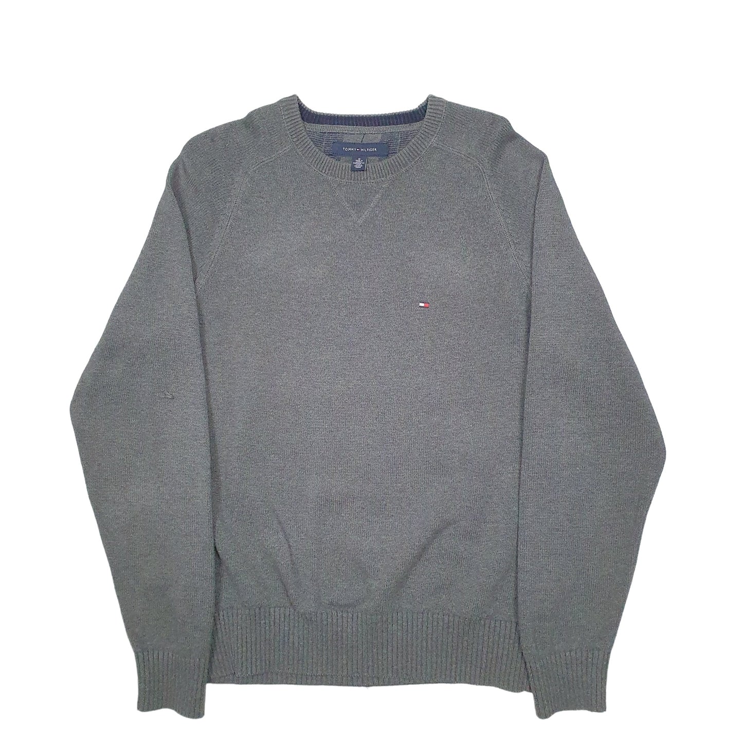 Mens Grey Tommy Hilfiger Knit Crewneck Jumper