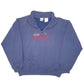 Mens Navy Fila Spellout Quarter Zip Jumper