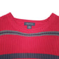 Mens Red Nautica Knit Stripe Crewneck Jumper