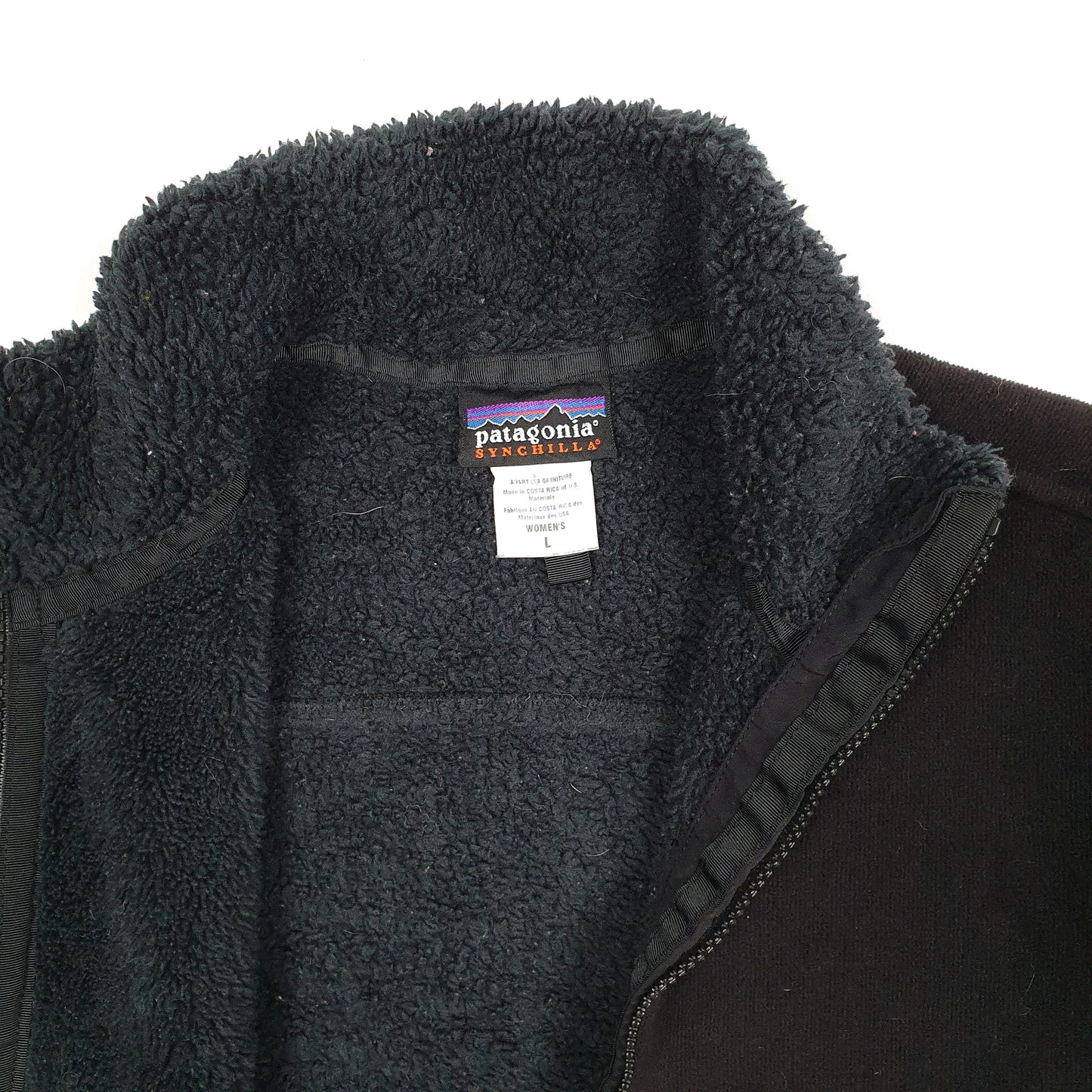 Womens Black Patagonia Synchilla Windzone Full Zip Jumper