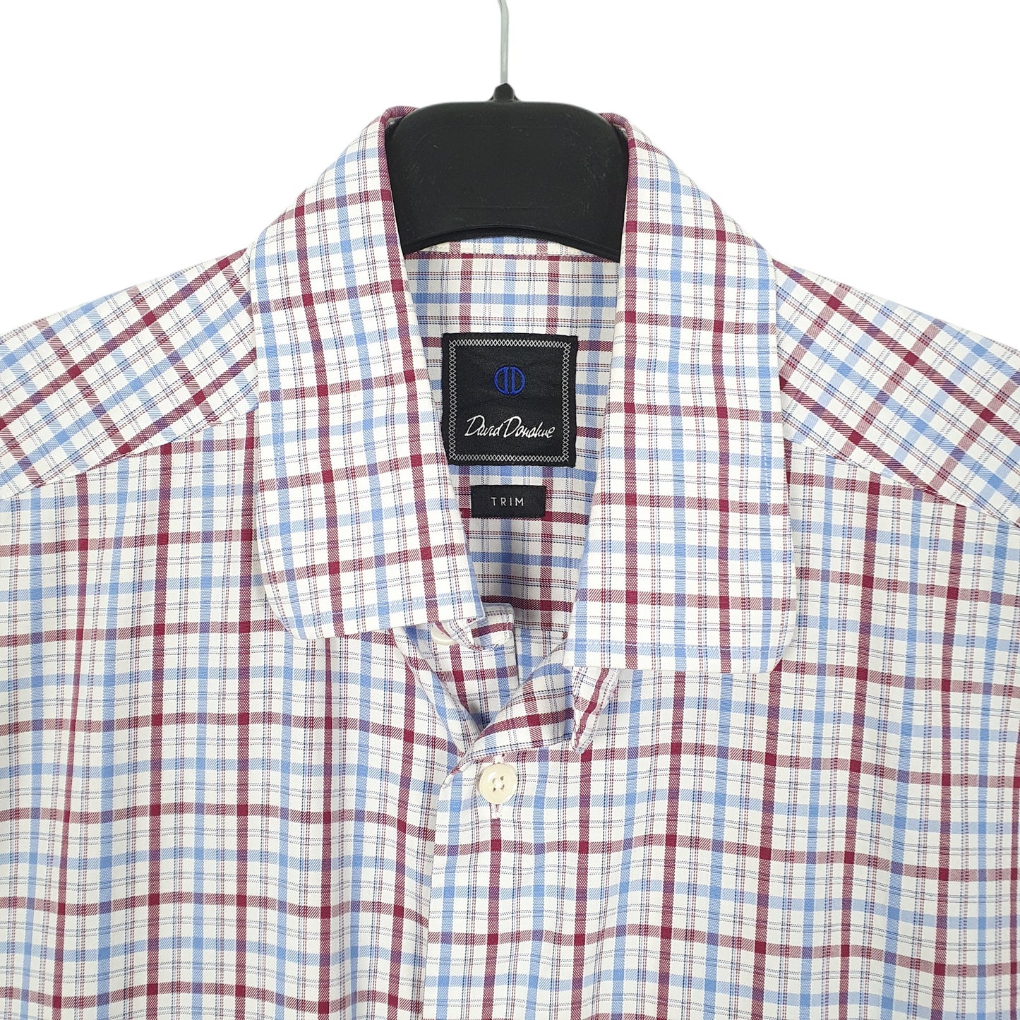 Mens White David Donohue Trim Long Sleeve Shirt