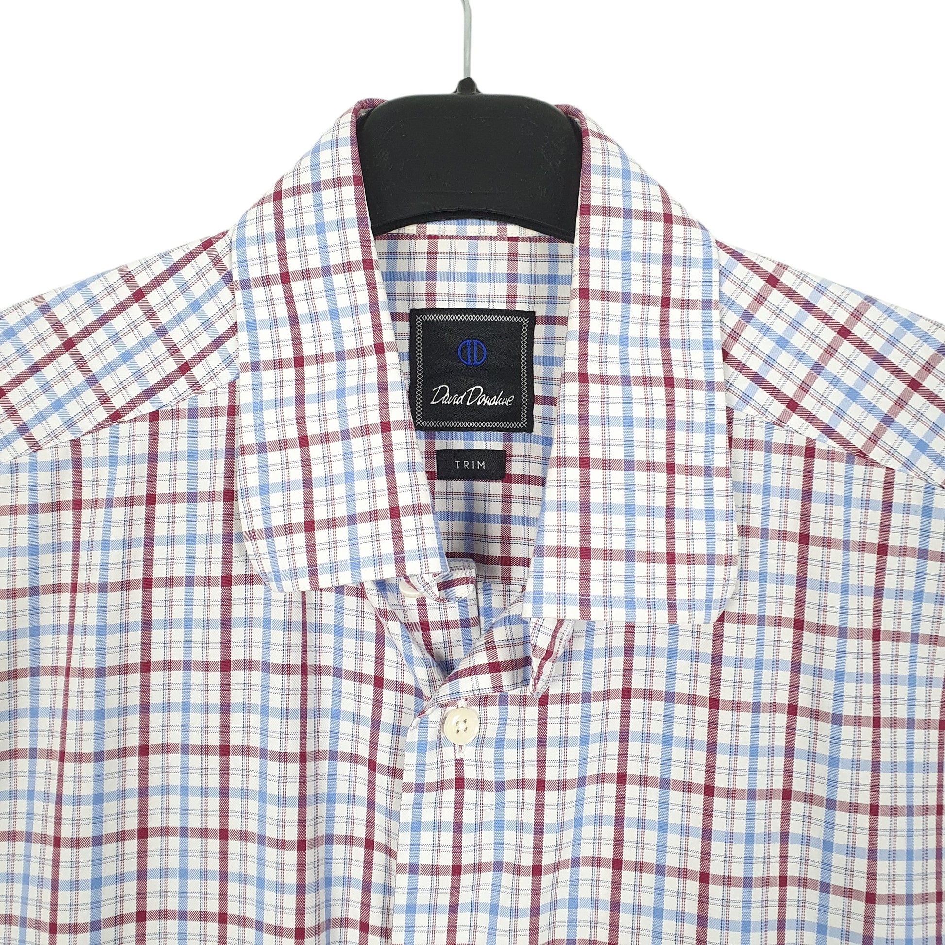 Mens White David Donohue Trim Long Sleeve Shirt