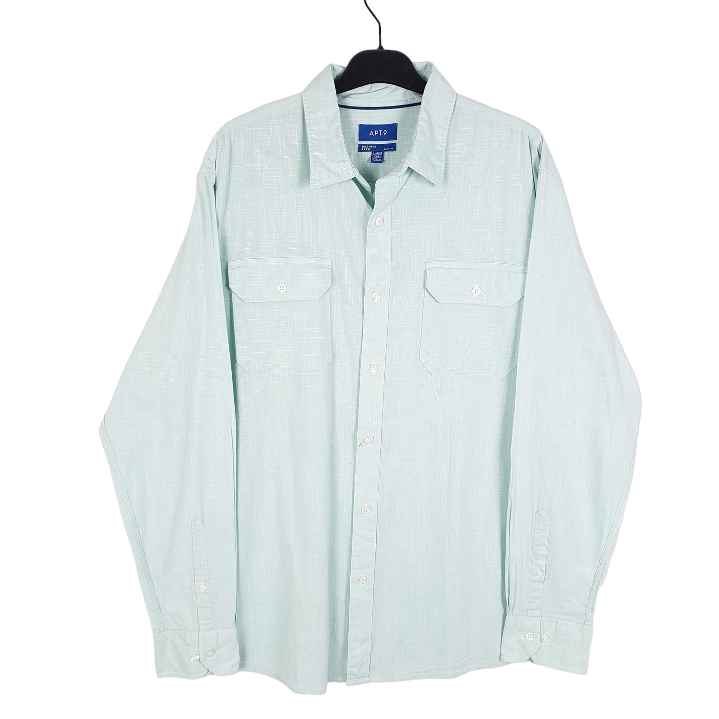 Mens Blue APT.9  Long Sleeve Shirt