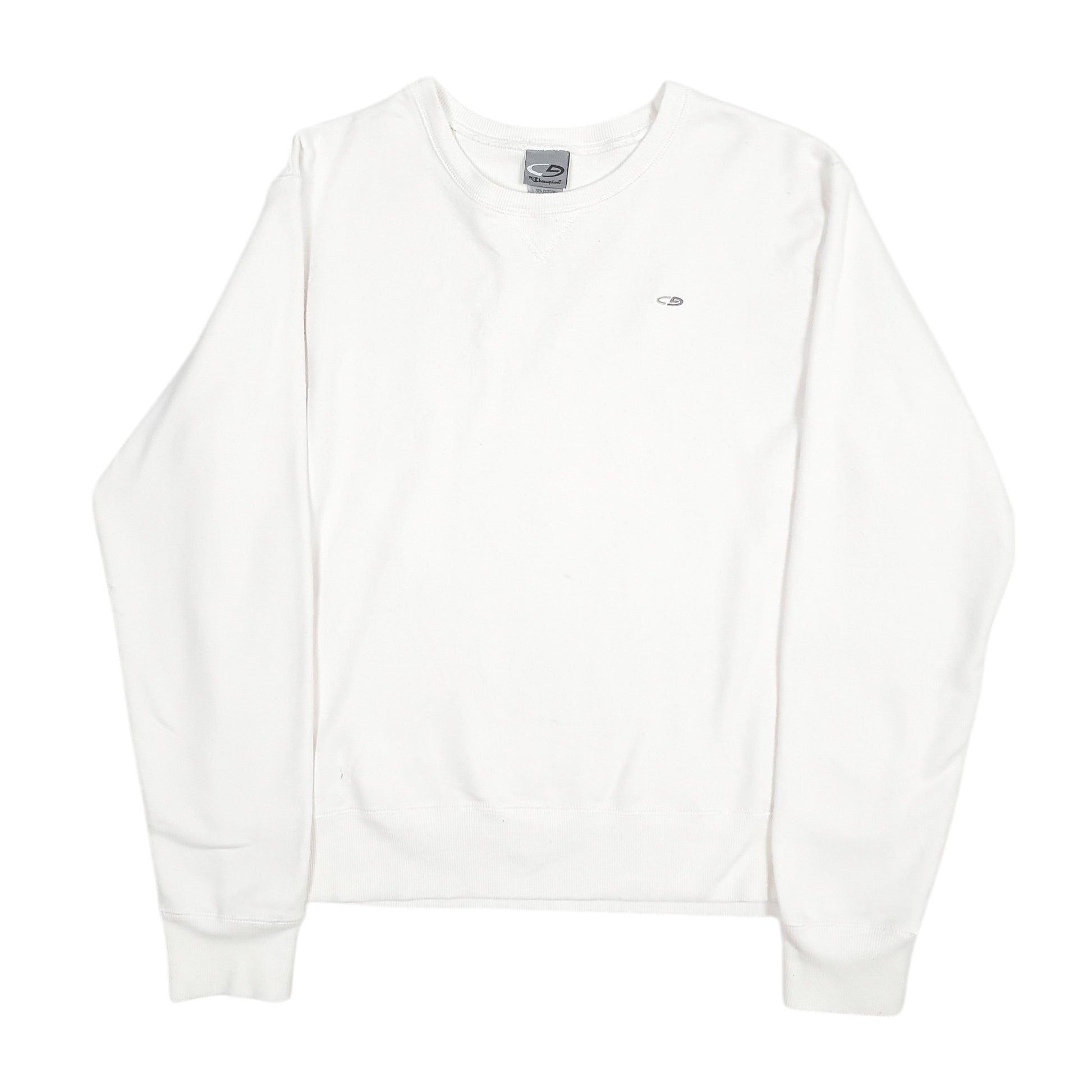 Mens White Champion  Crewneck Jumper