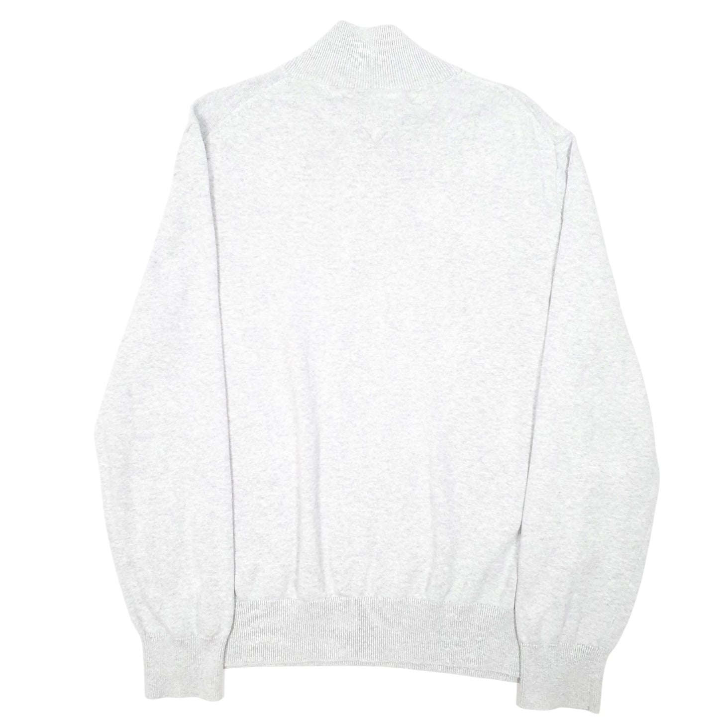 Mens Grey Tommy Hilfiger Knit Quarter Zip Jumper