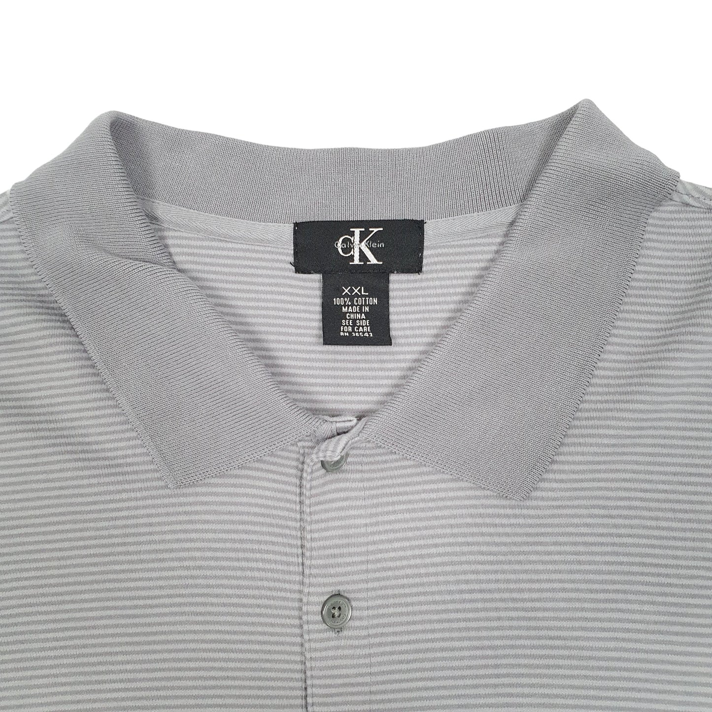Mens Grey Calvin Klein  Short Sleeve Polo Shirt