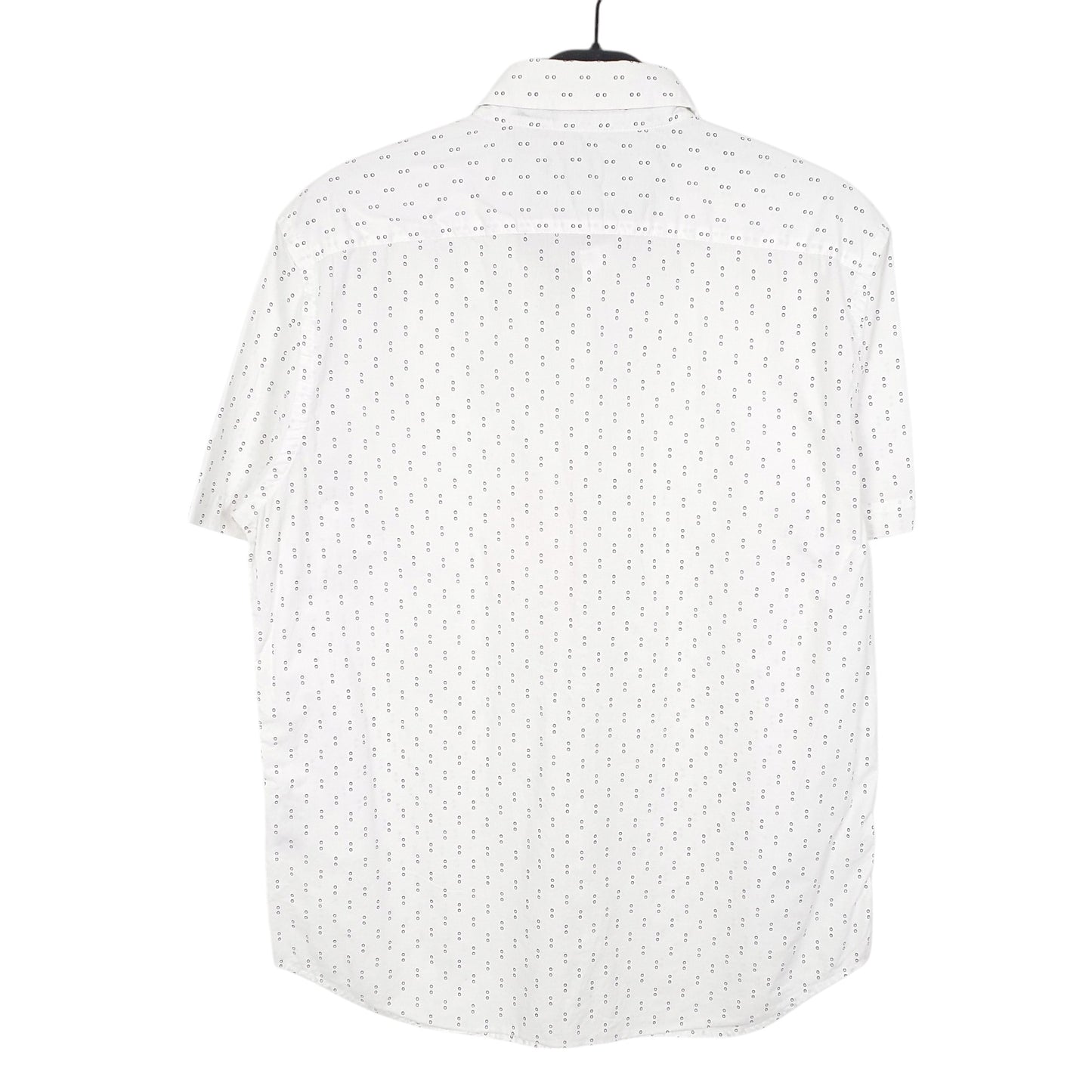 Mens White Banana Republic Organic Spots Short Sleeve Shirt
