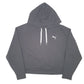 Womens Black Puma Cropped Workout Hoodie Jumper