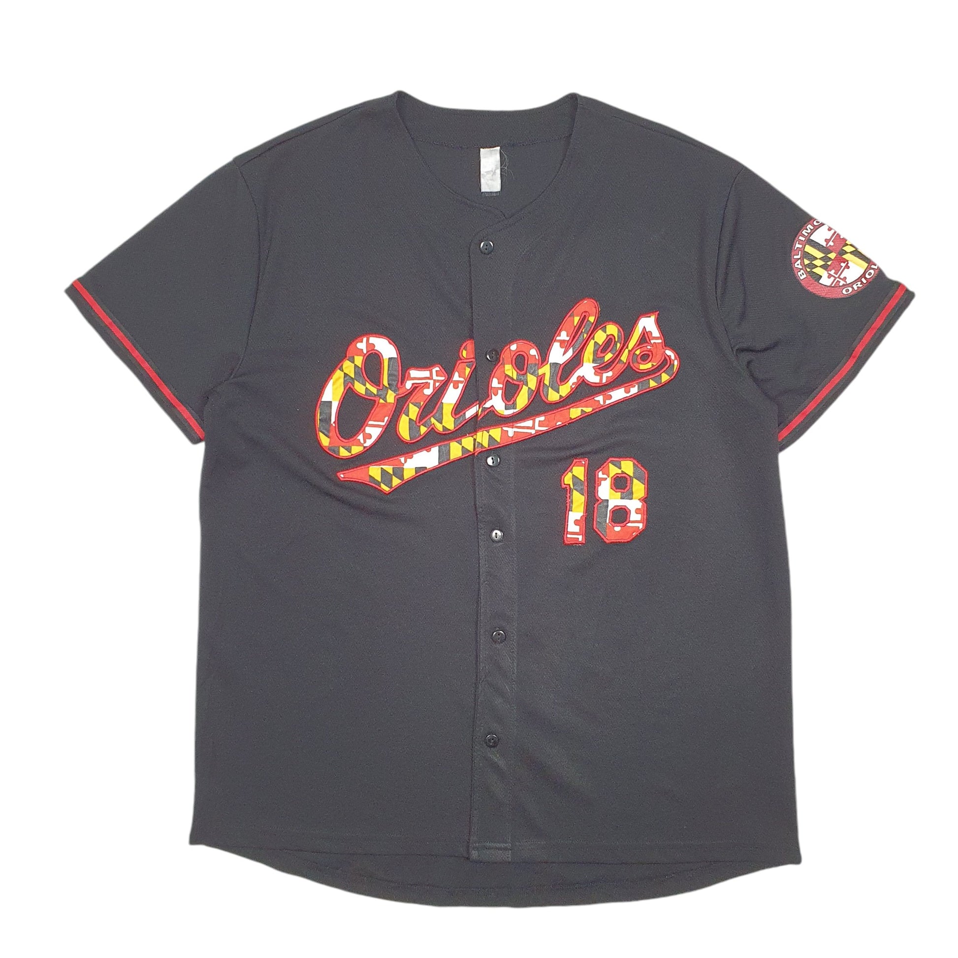 Mens Black Baltimore Orioles MLB Baseball Jersey USA Short Sleeve T Shirt
