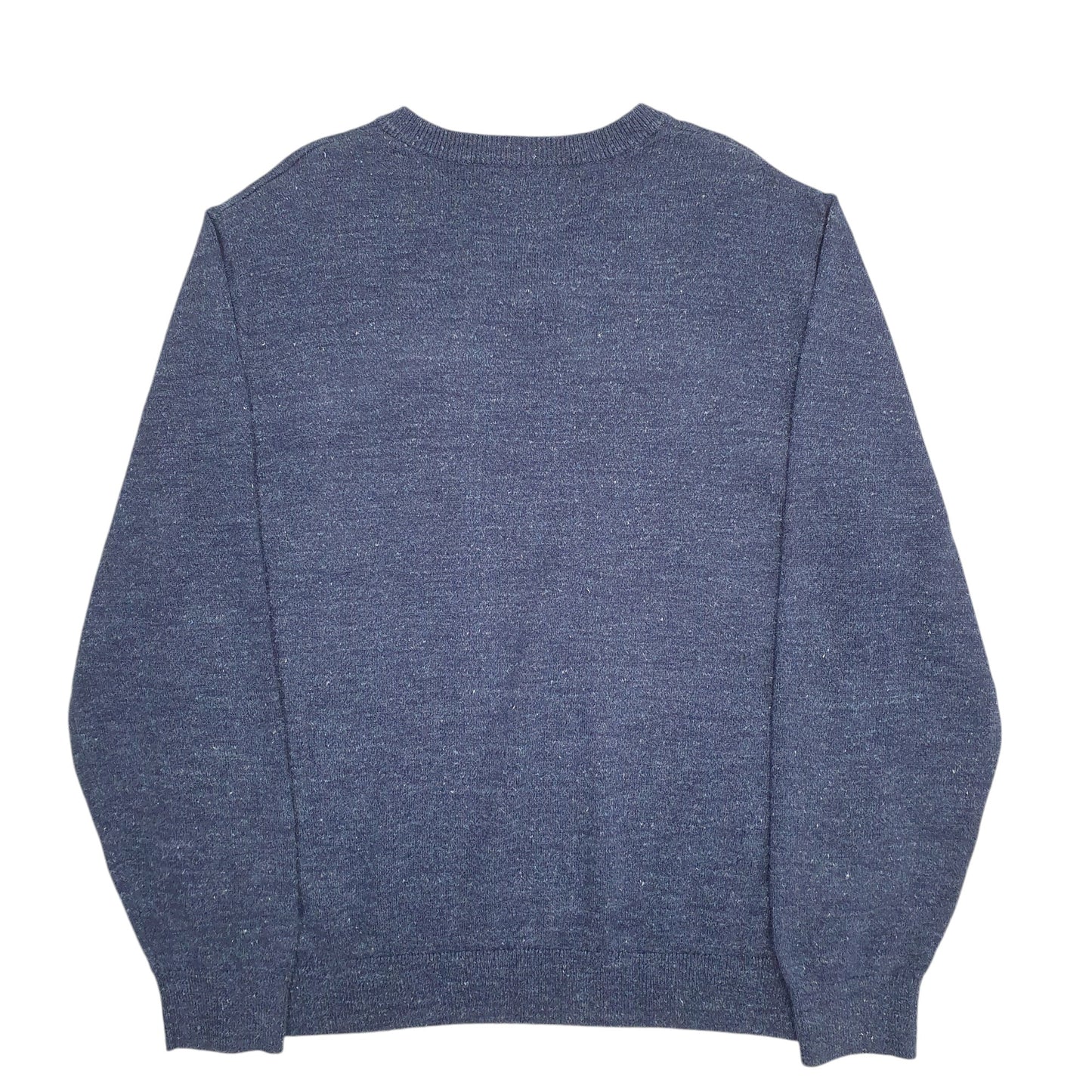Mens Blue Nautica Knit V Neck Jumper
