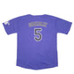 Mens Purple Unbranded MLB Baseball Jersey Colorado Rockies USA Taco Bell Short Sleeve T Shirt