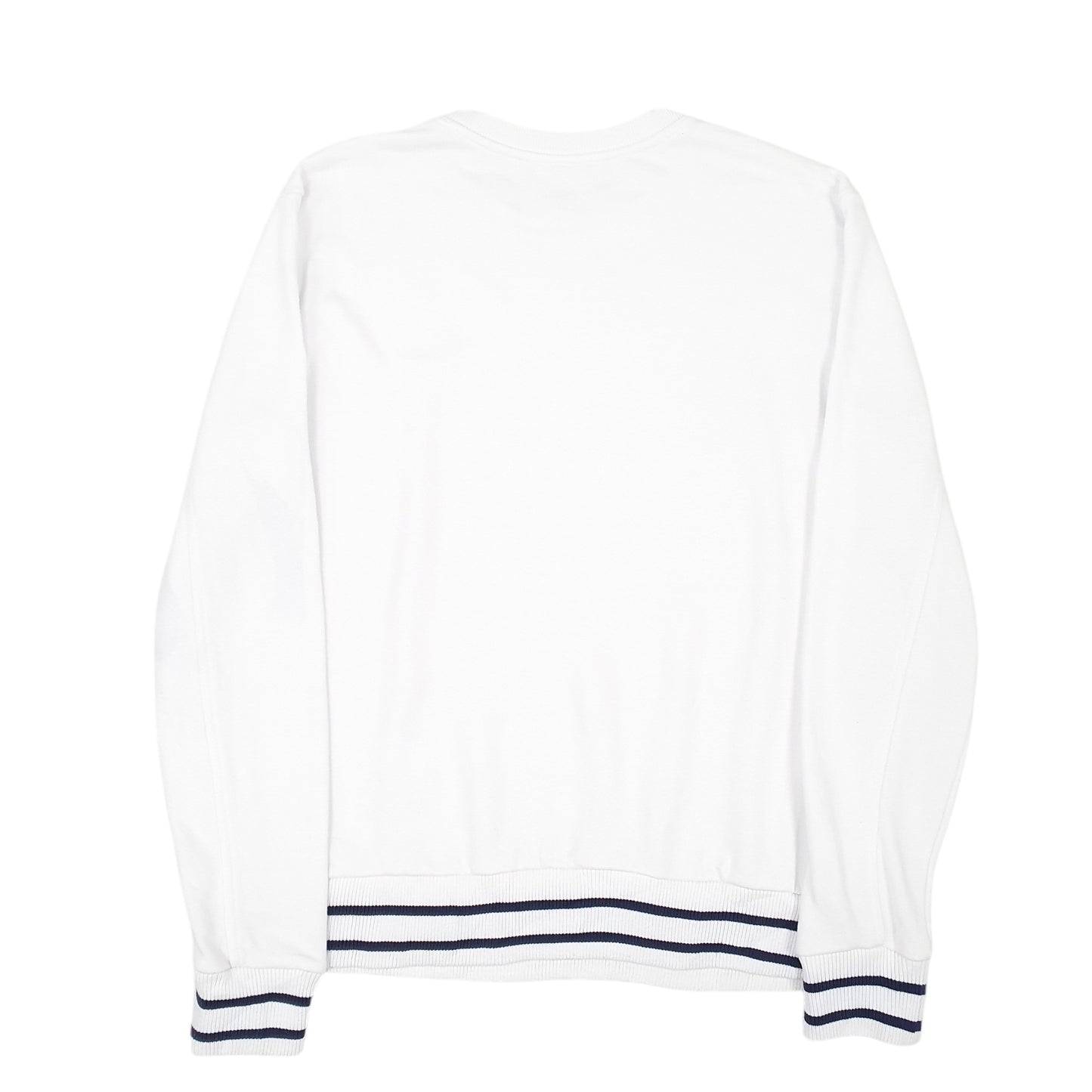 Mens White Fila  Crewneck Jumper