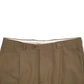 Mens Khaki Burberry Double Pleated Chino Trousers